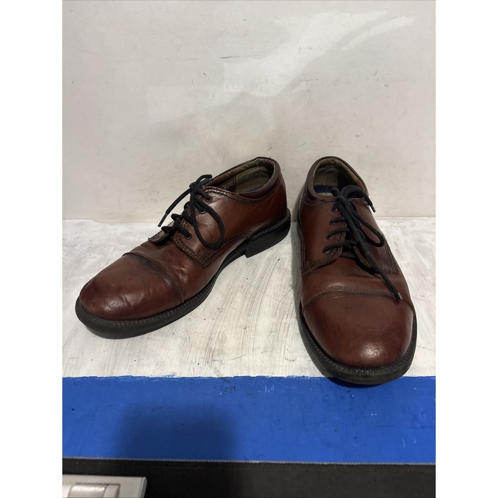 GH Bass Mens Loafer 10.5m Brown Leather Boat Shoes Worn Peeling Inside